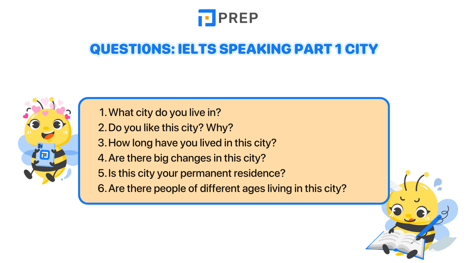IELTS Speaking Part 1 City