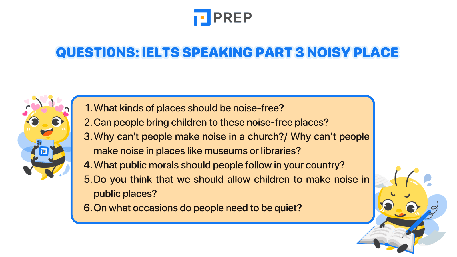 IELTS Speaking Part 3 Noisy place