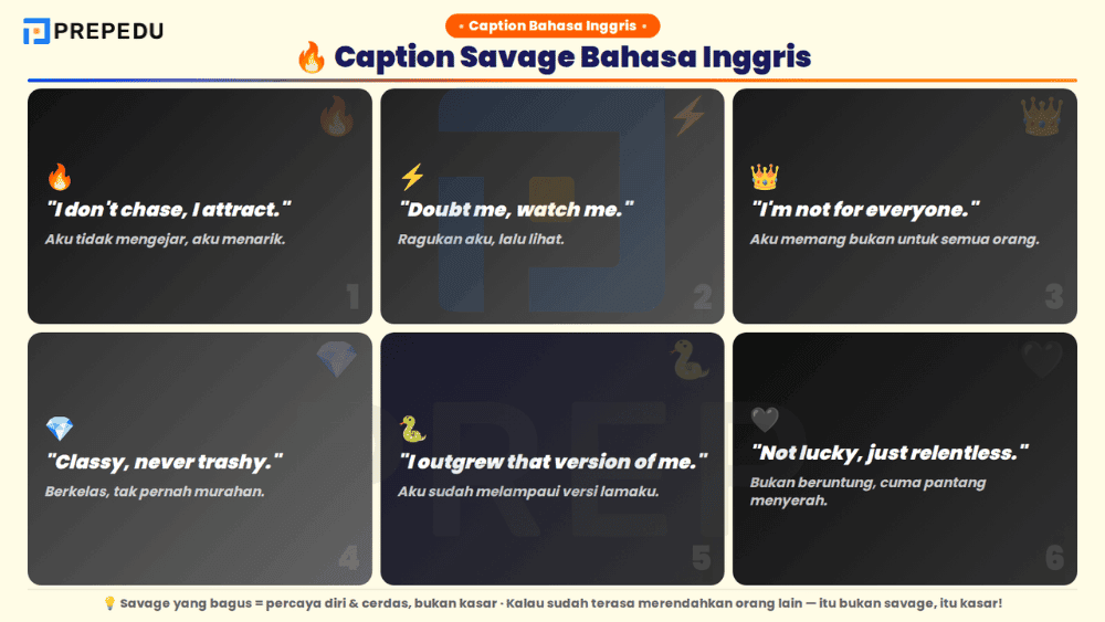 Kumpulan caption savage bahasa Inggris yang percaya diri dan pedas-cerdas