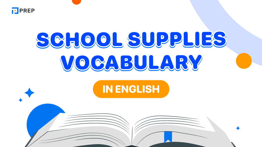 Most common school supplies vocabulary in English