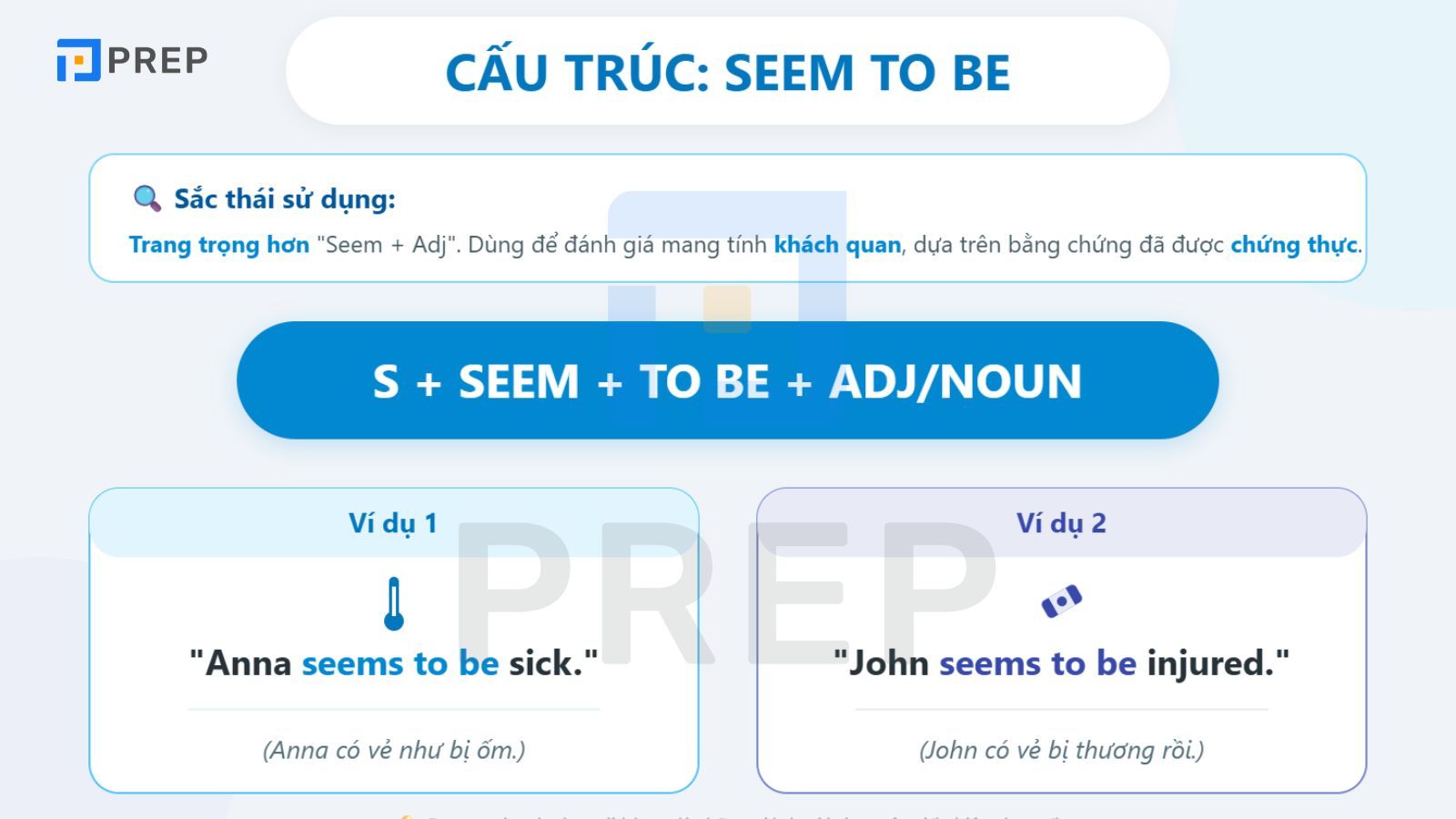 Cấu trúc Seem to be