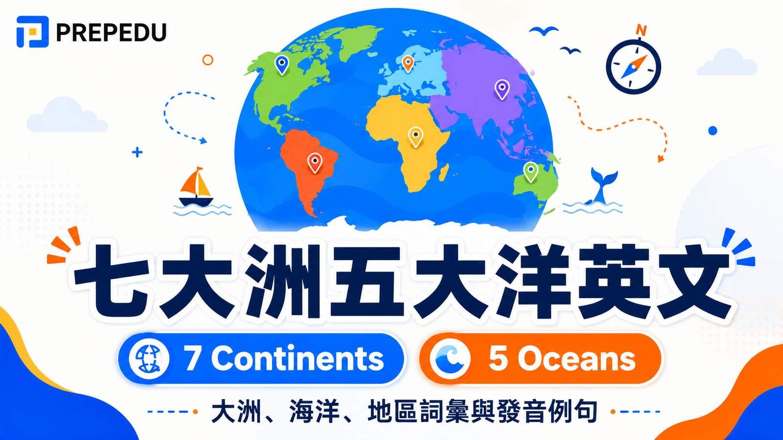 七大洲五大洋英文完整指南