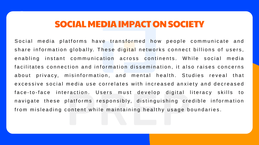 Social Media Impact on Society