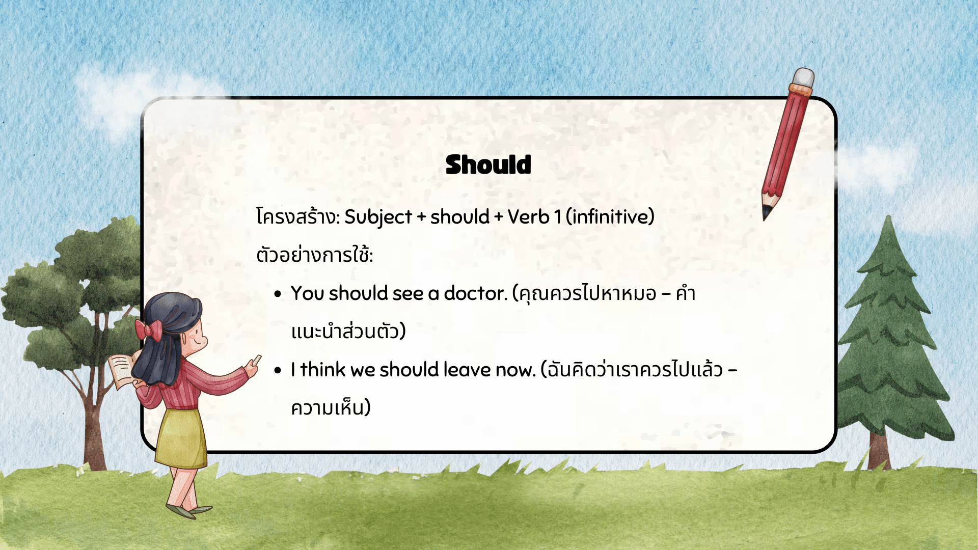 Should กับ Ought to ความแตกต่างและวิธีใช้ในภาษาอังกฤษ