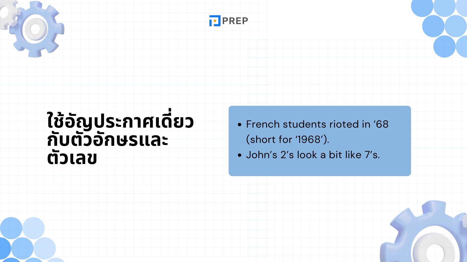 วิธีการใช้อัญประกาศเดี่ยวในภาษาอังกฤษ (')