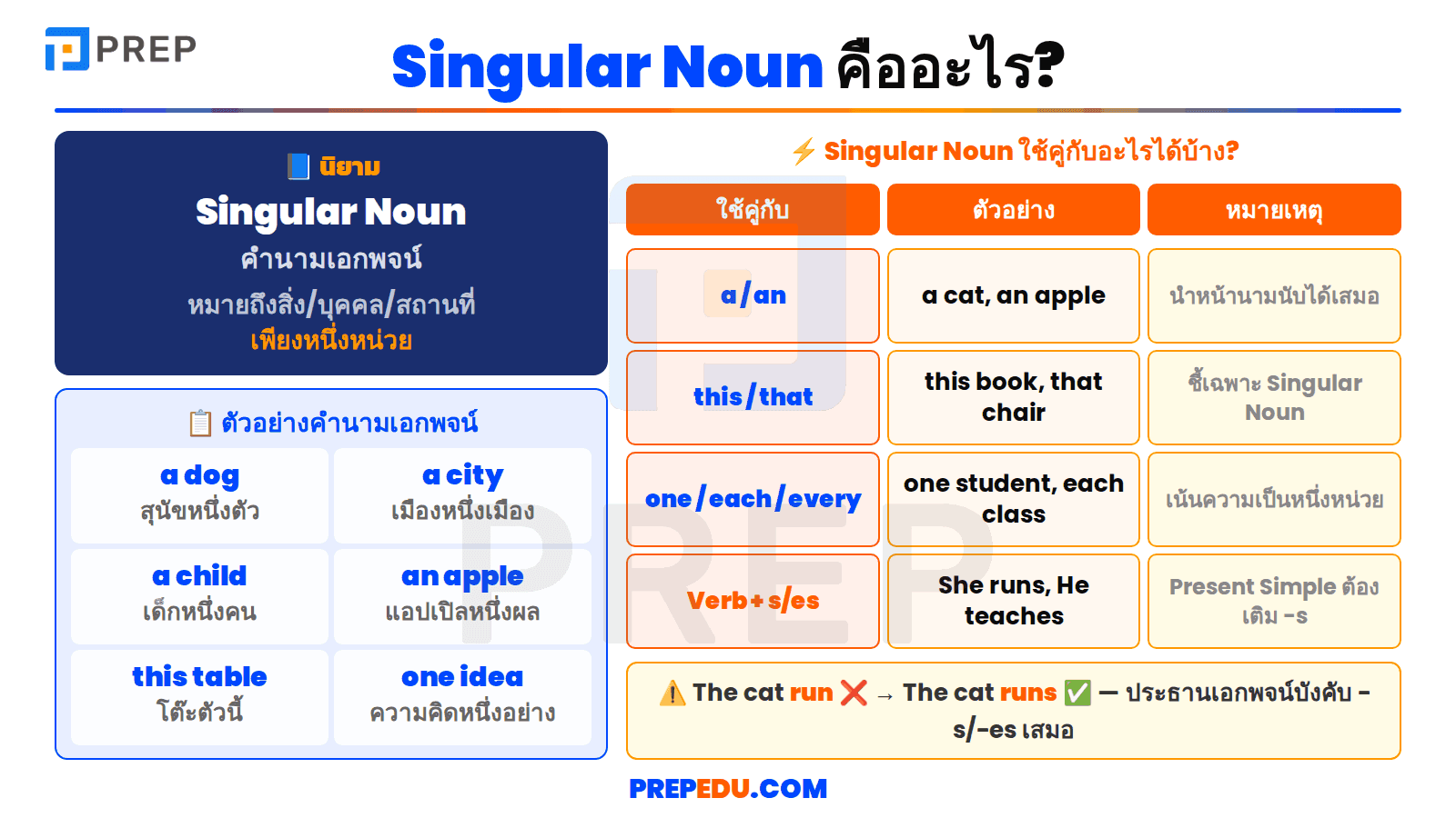 Singular Noun คืออะไร?