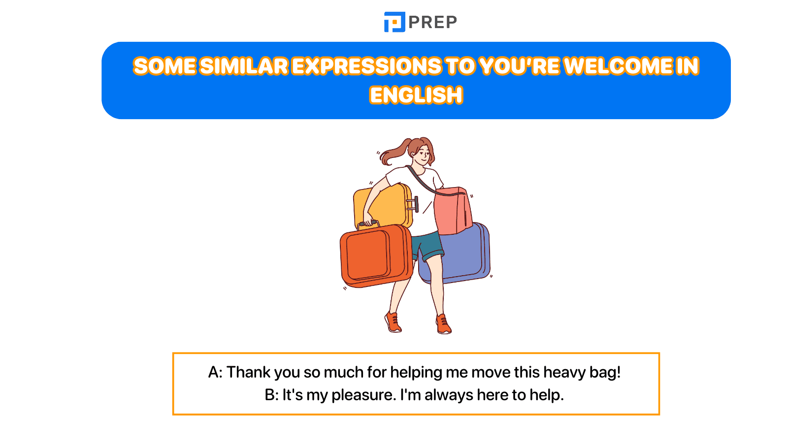Some similar expressions to You’re welcome in English