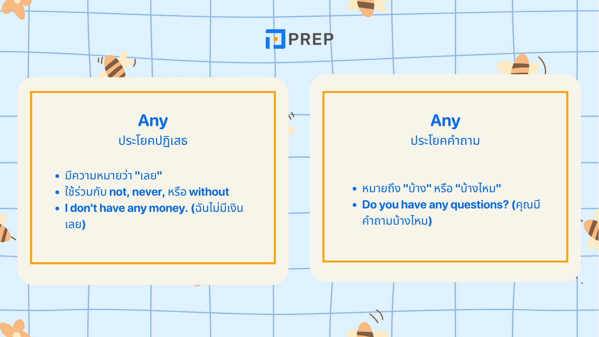 Some Any ใช้ยังไง? ความแตกต่างและตัวอย่างประโยค