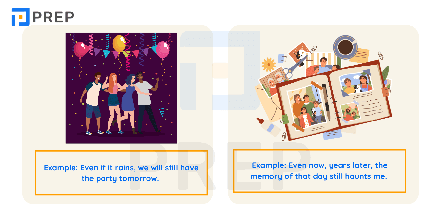 Some words and phrases associated with Even in English