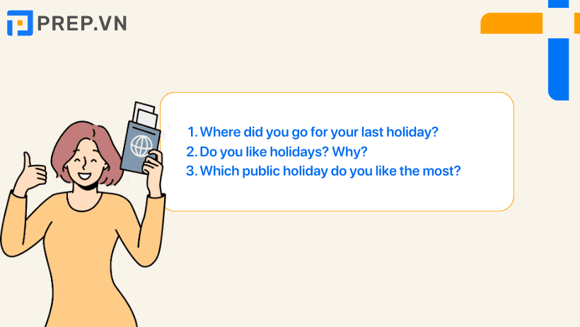 Speaking IELTS Part 1 - Chủ đề Holidays