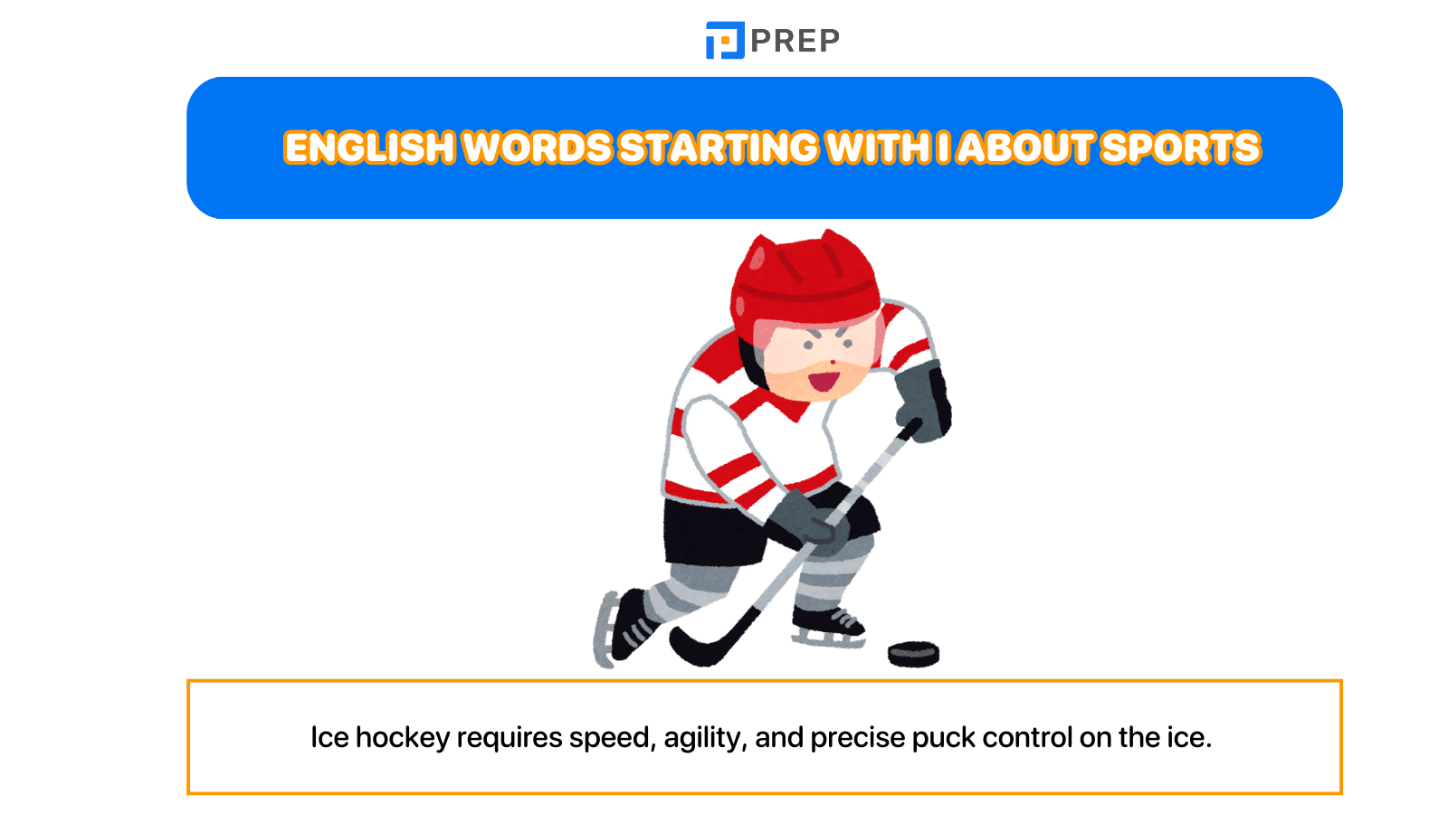English words starting with I about sports