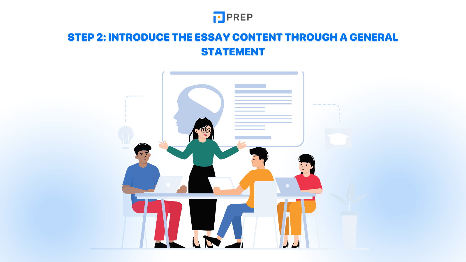 Introduce the essay content through a general statement