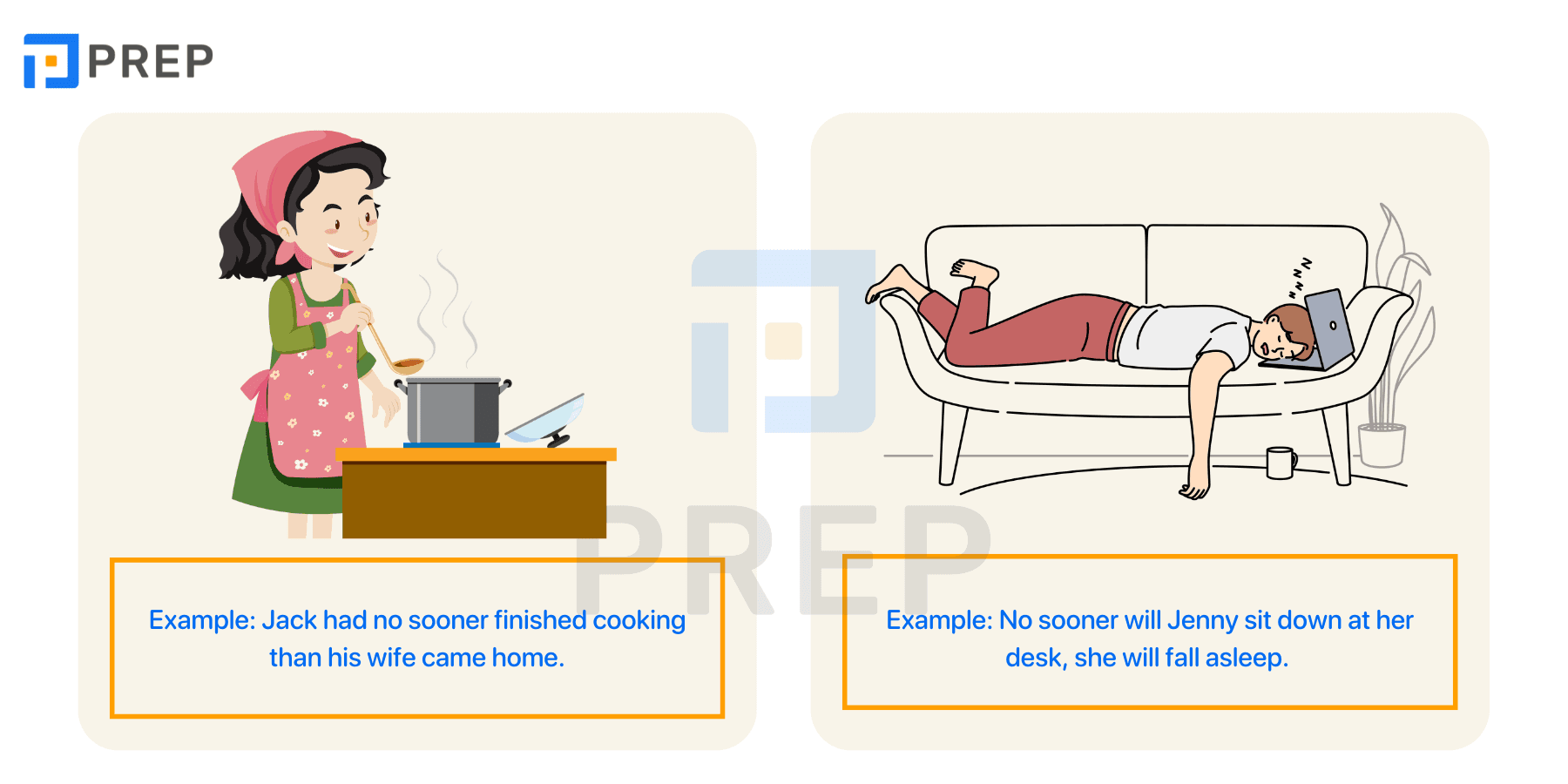 Structure of No sooner sentences