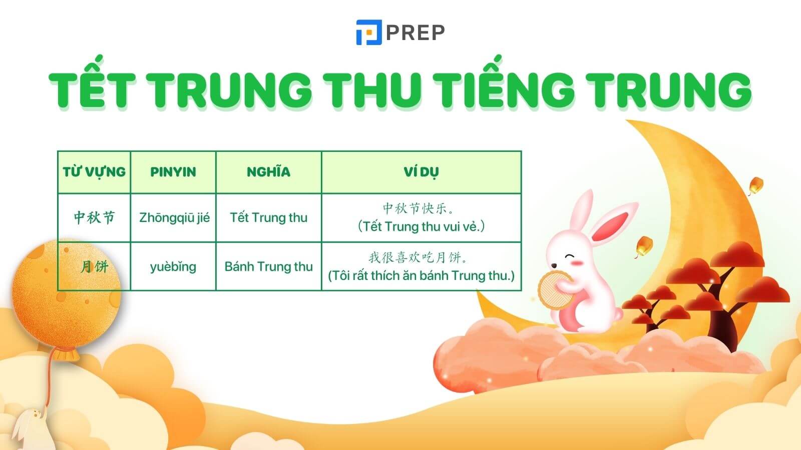 tết trung thu tiếng trung