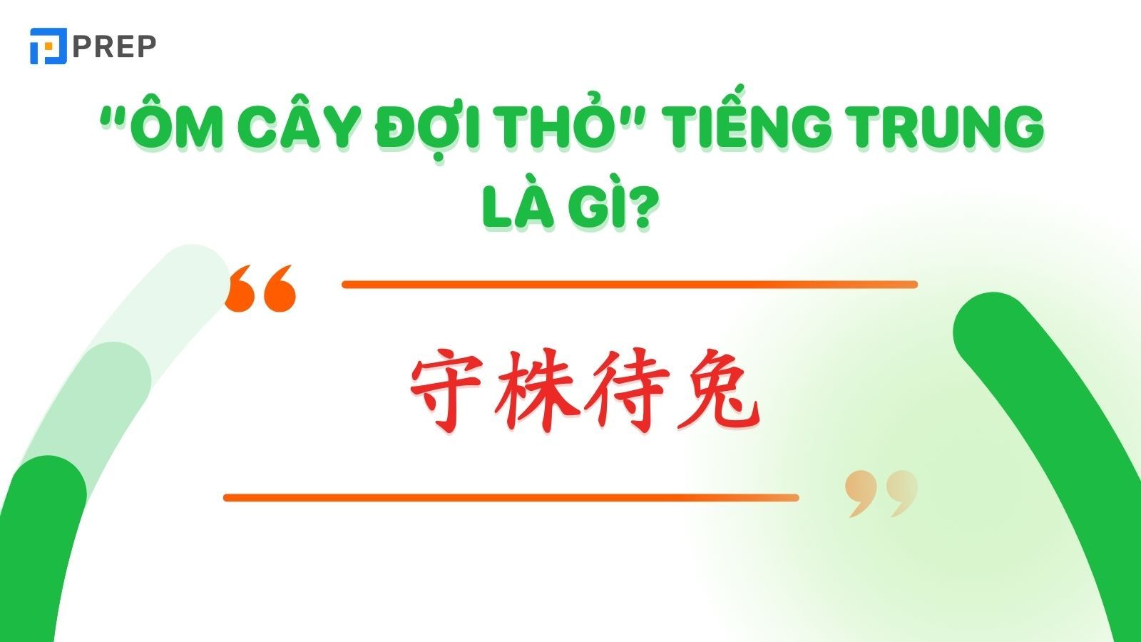 Ôm cây đợi thỏ tiếng Trung là gì?