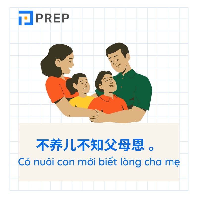 Ví dụ thành ngữ tiếng Trung về gia đình