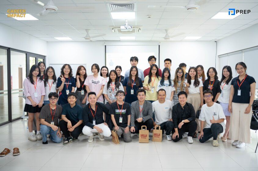 Thầy Tú Phạm - Founder & CEO PREP chia sẻ trong buổi hội thảo “Công nghệ & Khởi nghiệp” tại Career Impact 2025
