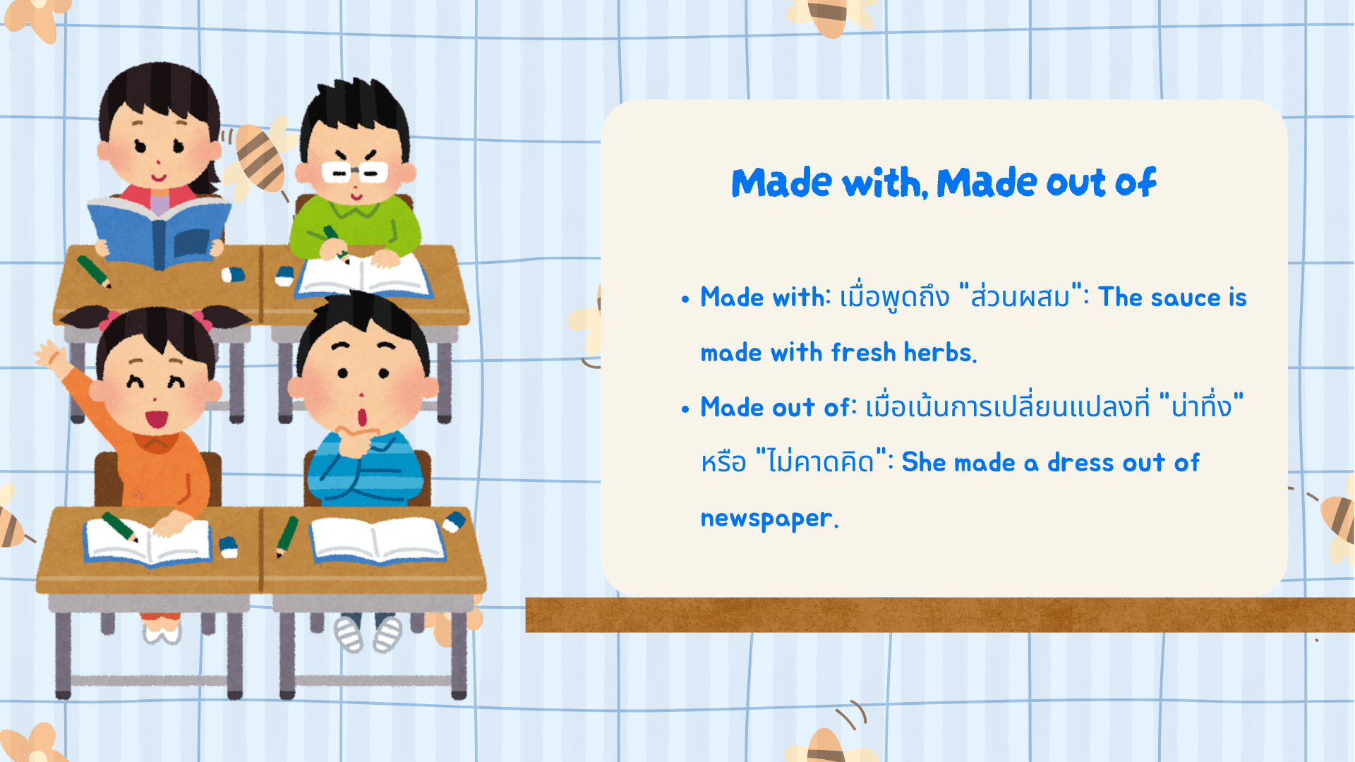 Made of vs Made from ความแตกต่างและการใช้ในภาษาอังกฤษ