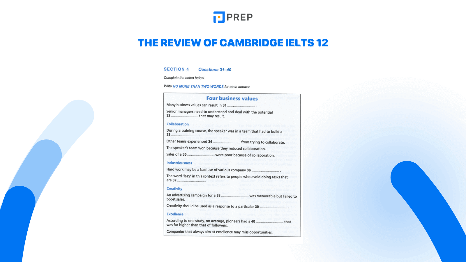 Sample tests in Cambridge IELTS 12