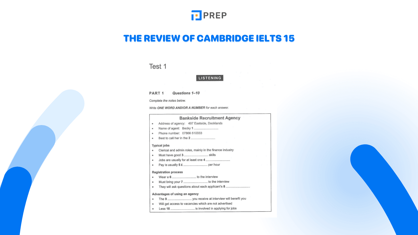 The&nbsp;content of Cambridge IELTS 15