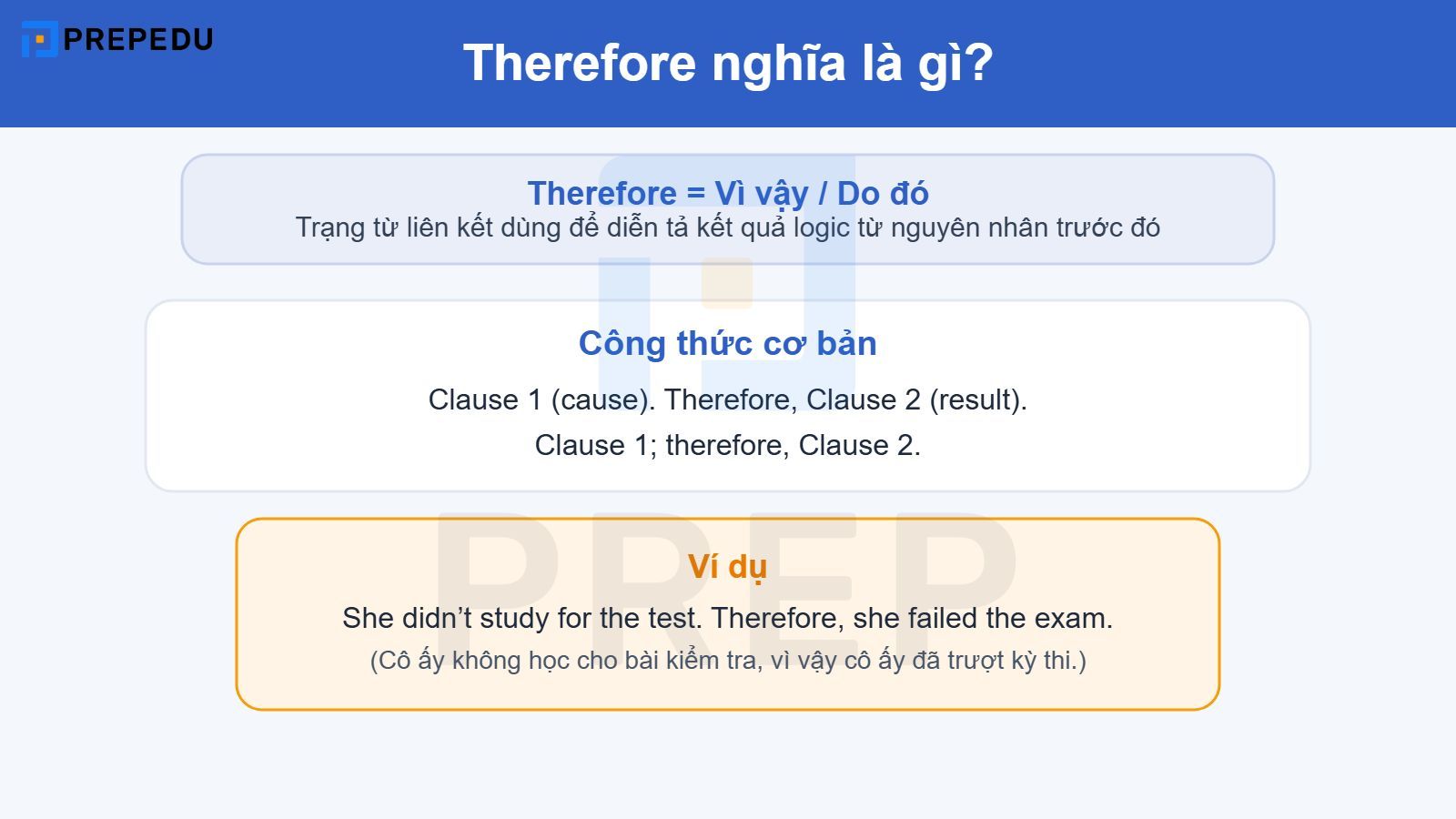 Therefore nghĩa là gì?