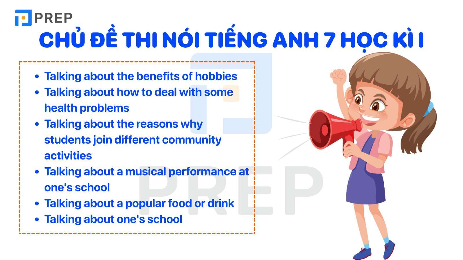 thi nói tiếng Anh lớp 7