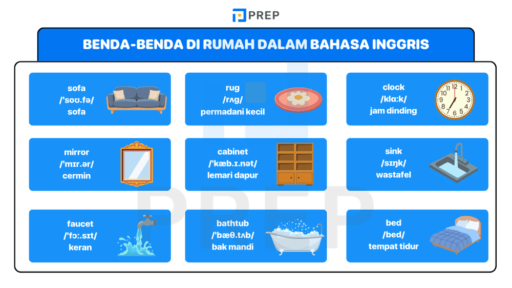Benda-Benda di Rumah dalam Bahasa Inggris