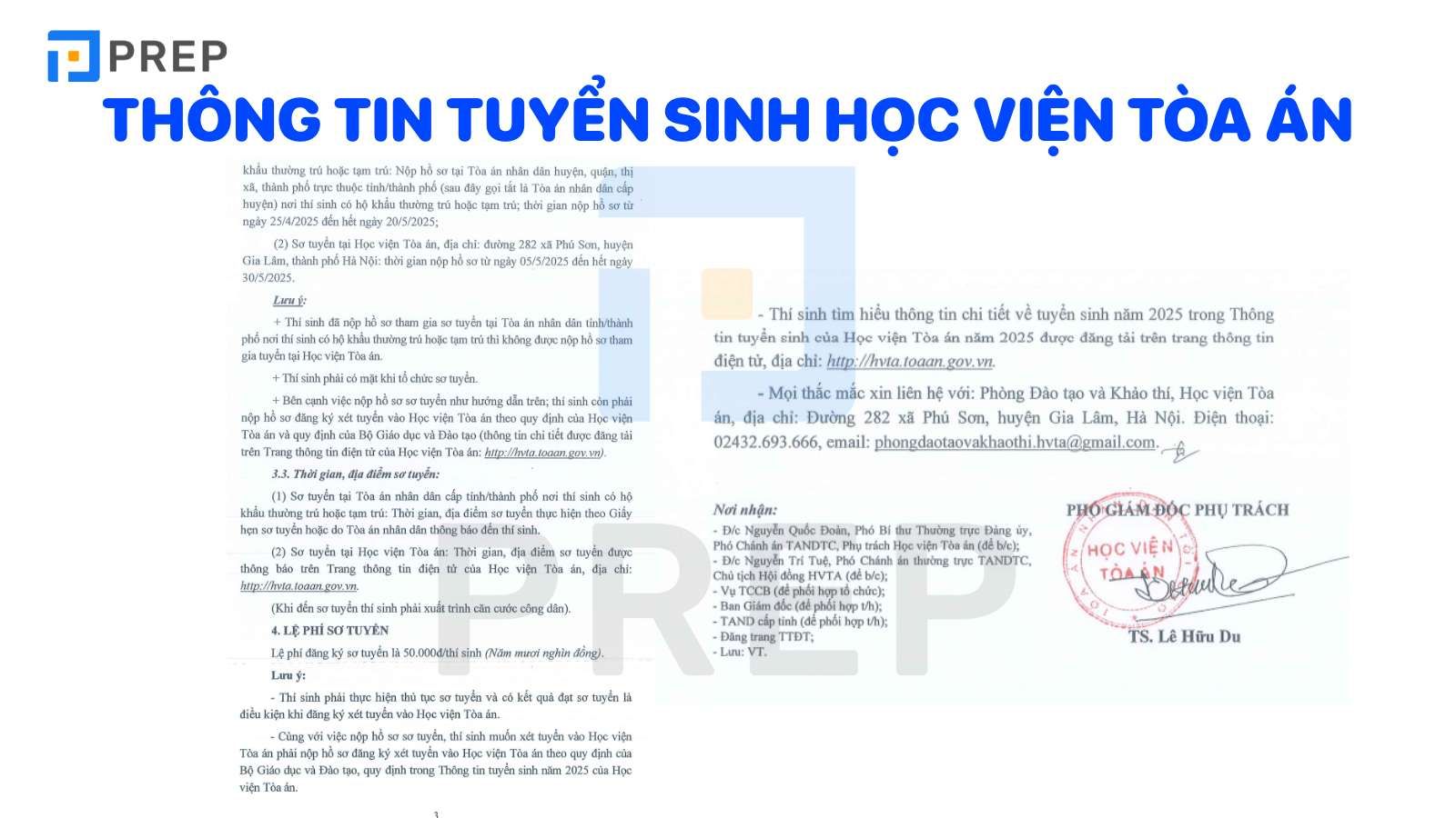 Tuyển Sinh Học Viện Tòa Án 2025