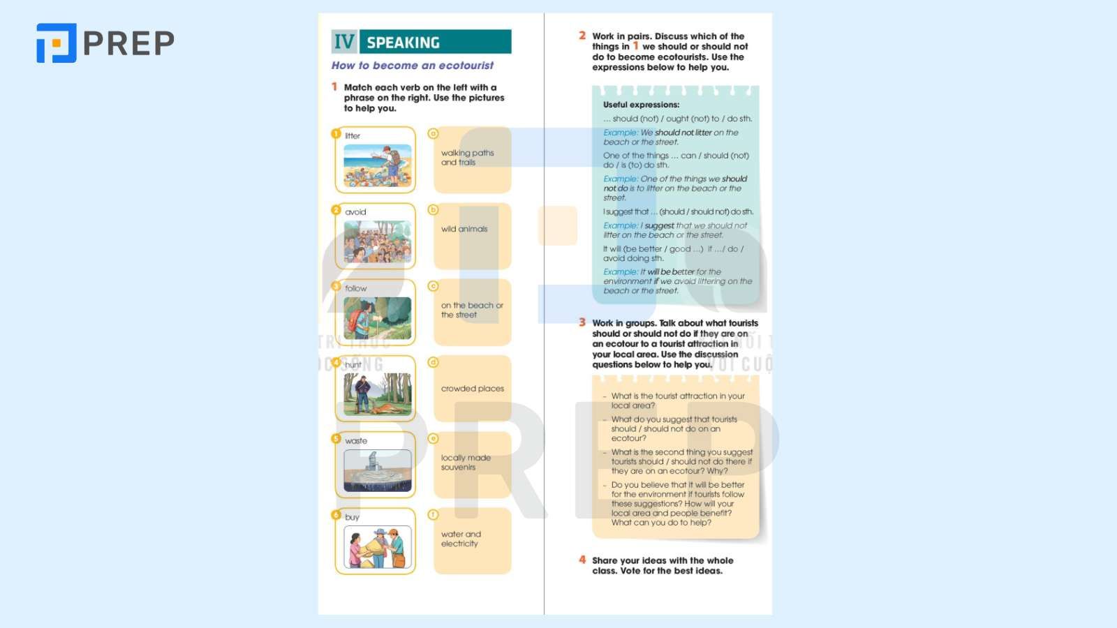 tiếng Anh 10 Unit 10 speaking
