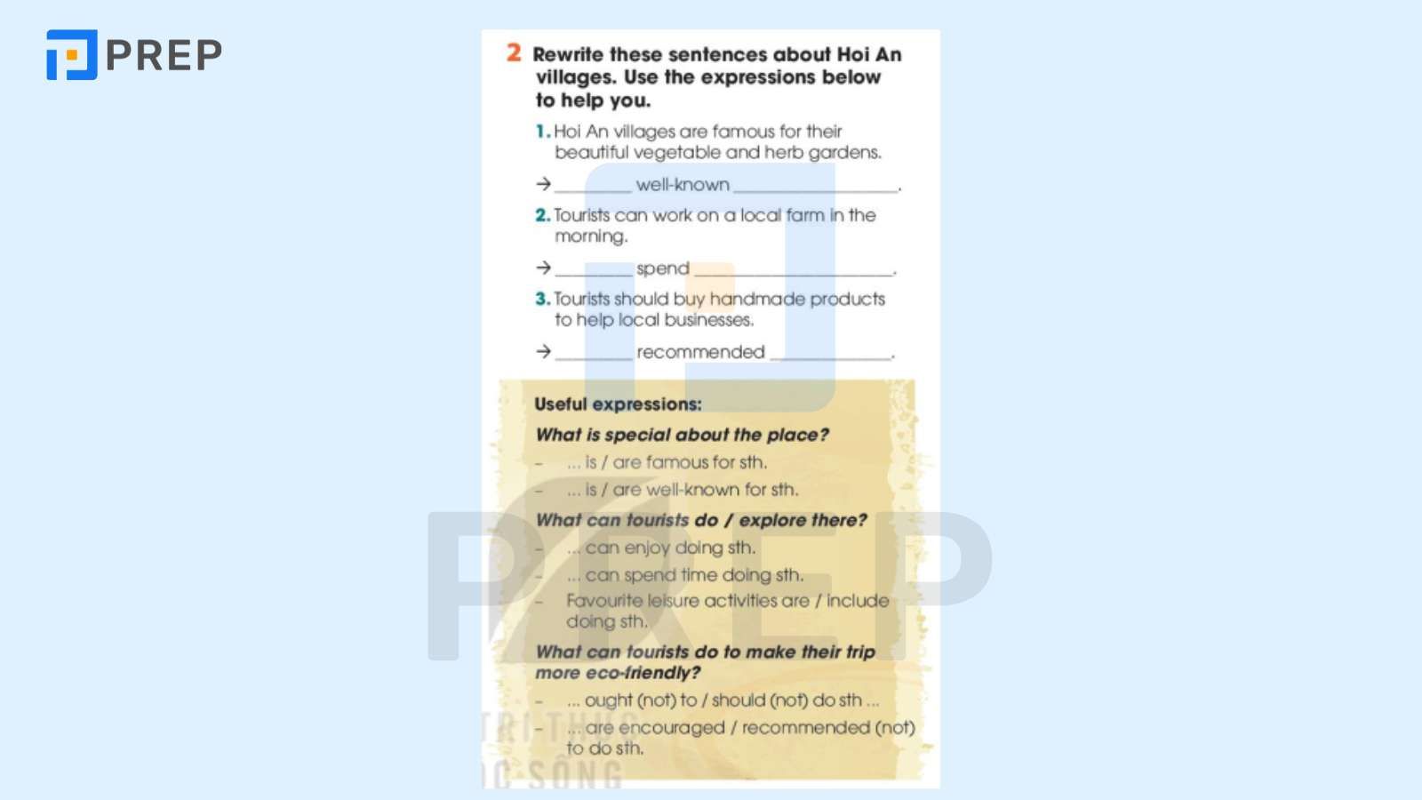 tiếng Anh 10 Unit 10 writing