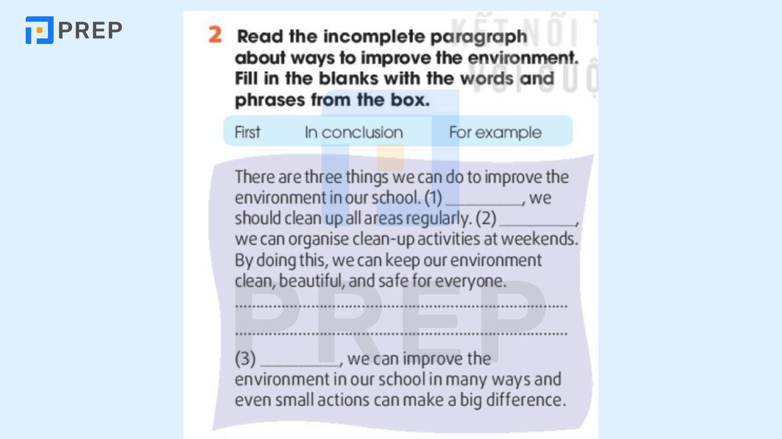 tiếng anh 10 unit 2 writing