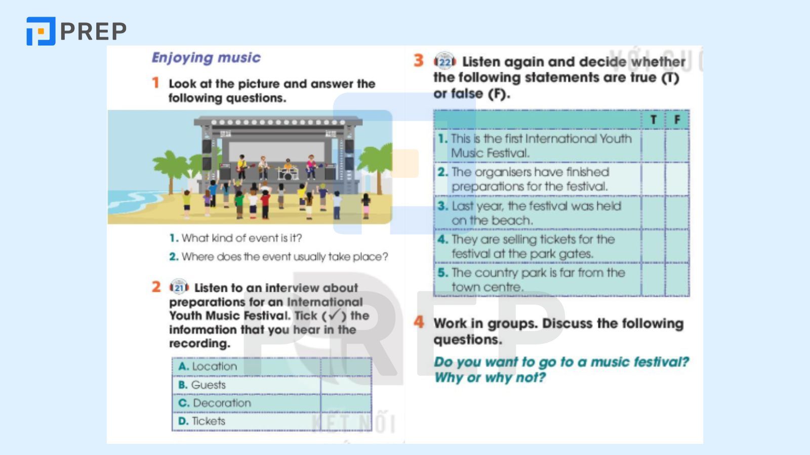 tiếng anh 10 unit 3 listening