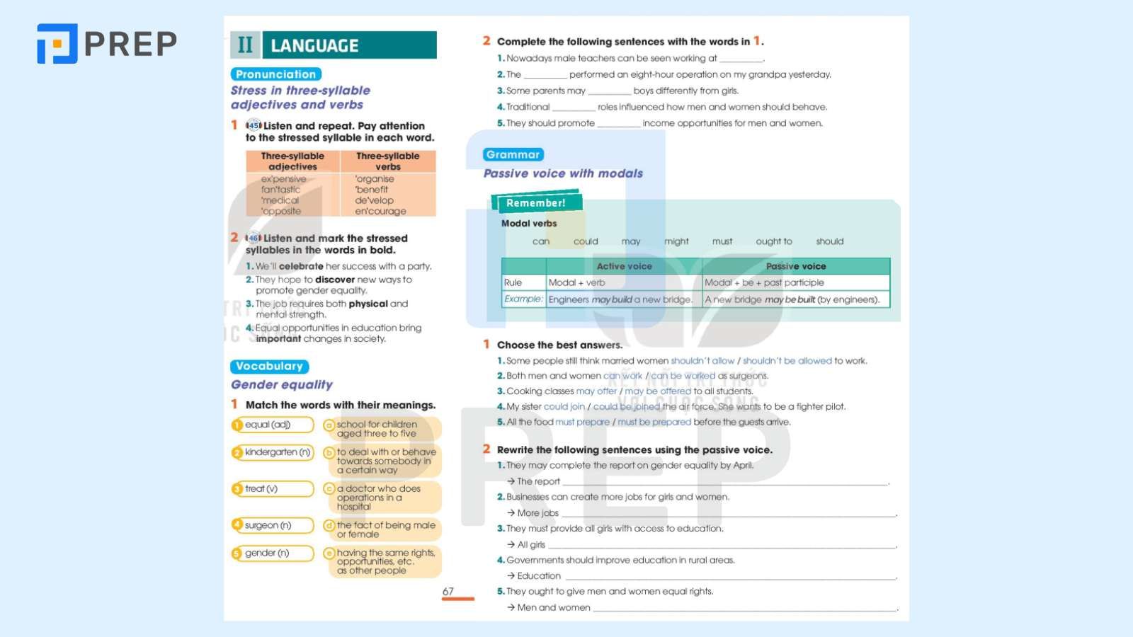 tiếng anh 10 unit 6 language