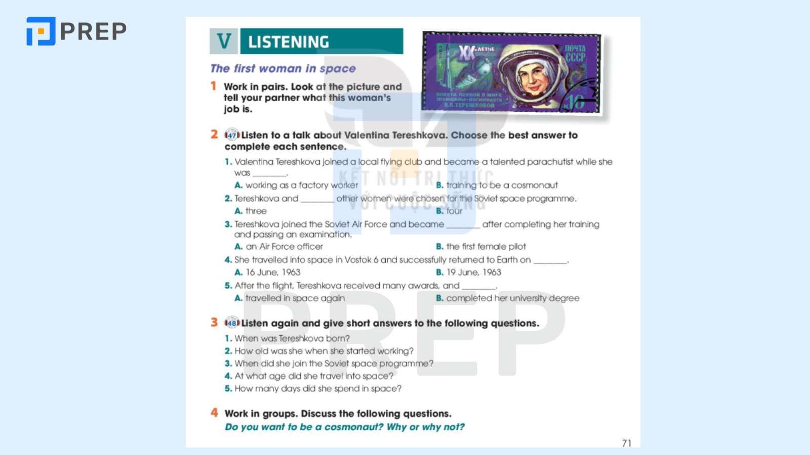 tiếng anh 10 unit 6 listening
