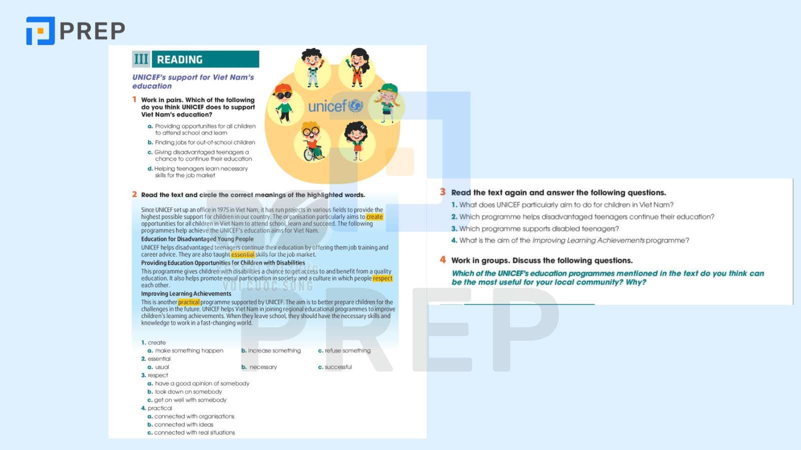 tiếng Anh 10 Unit 7 reading
