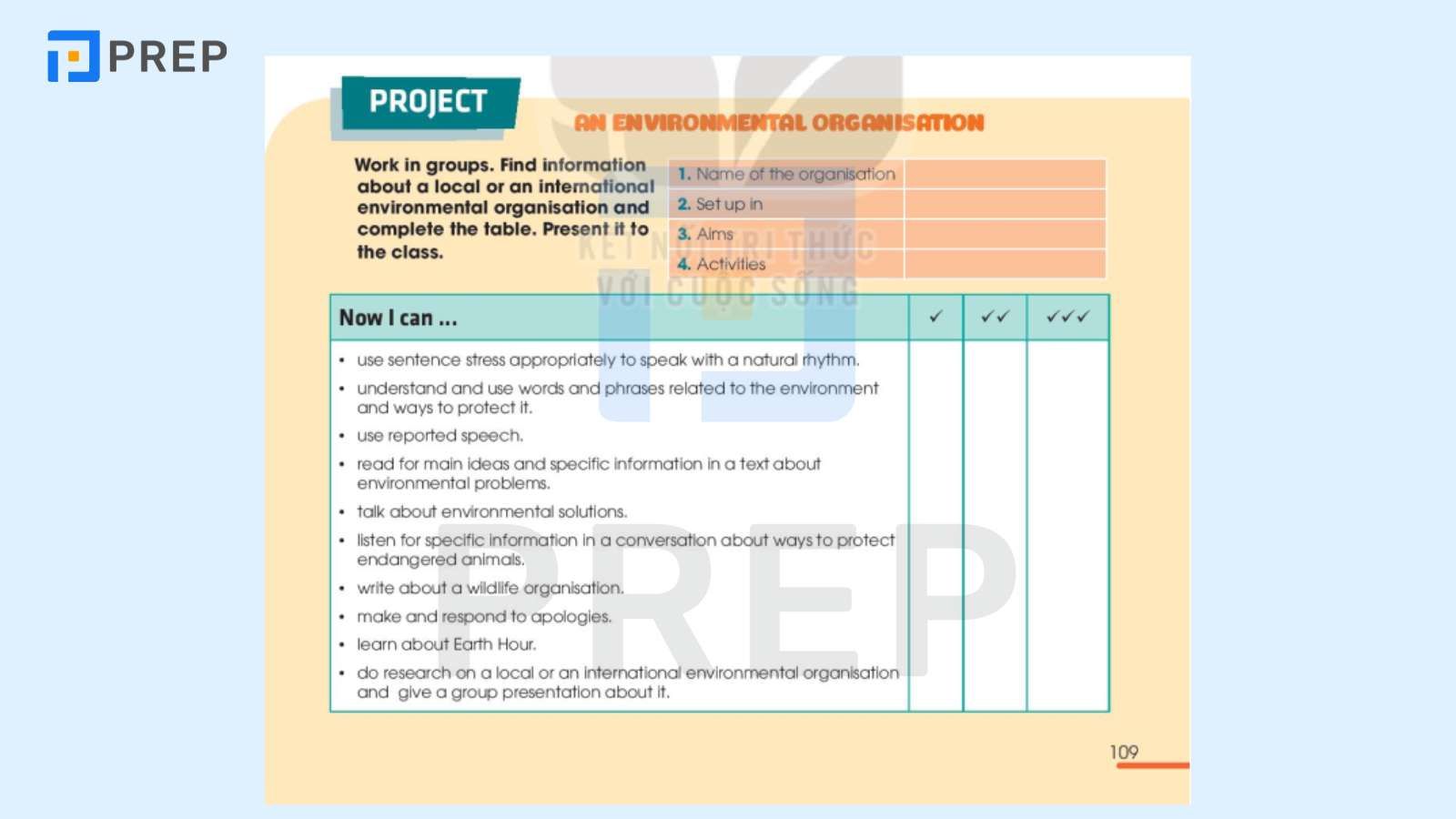 tiếng anh 10 unit 9 project