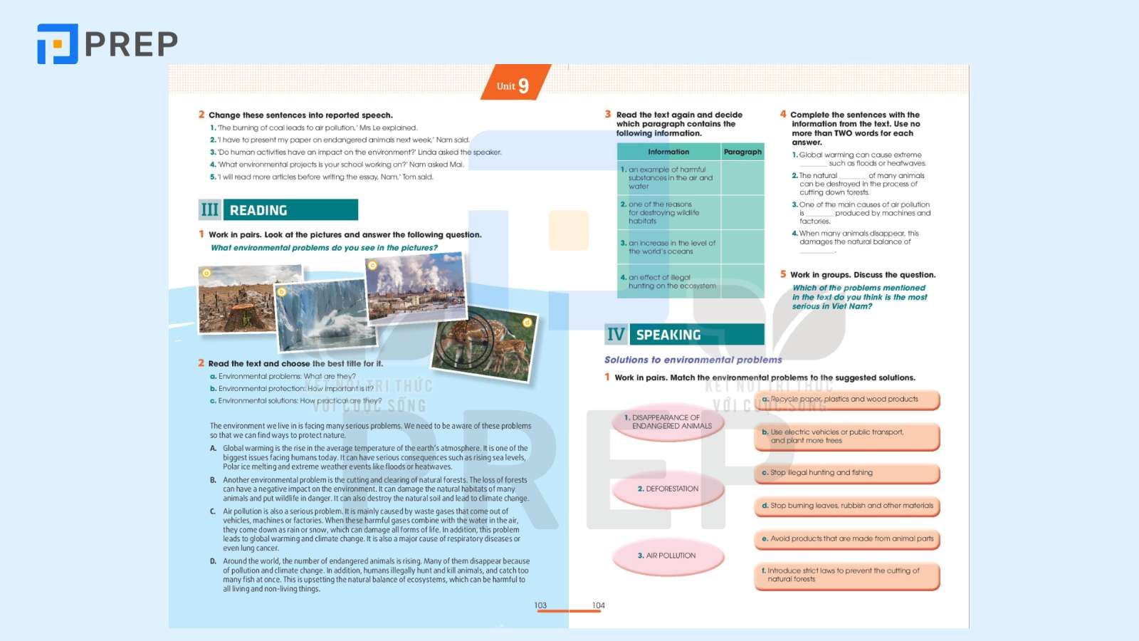 tiếng anh 10 unit 9 reading