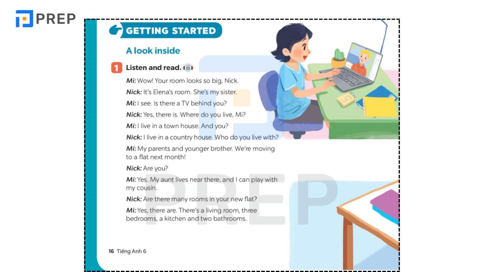 tiếng anh lớp 6 unit 2 getting started