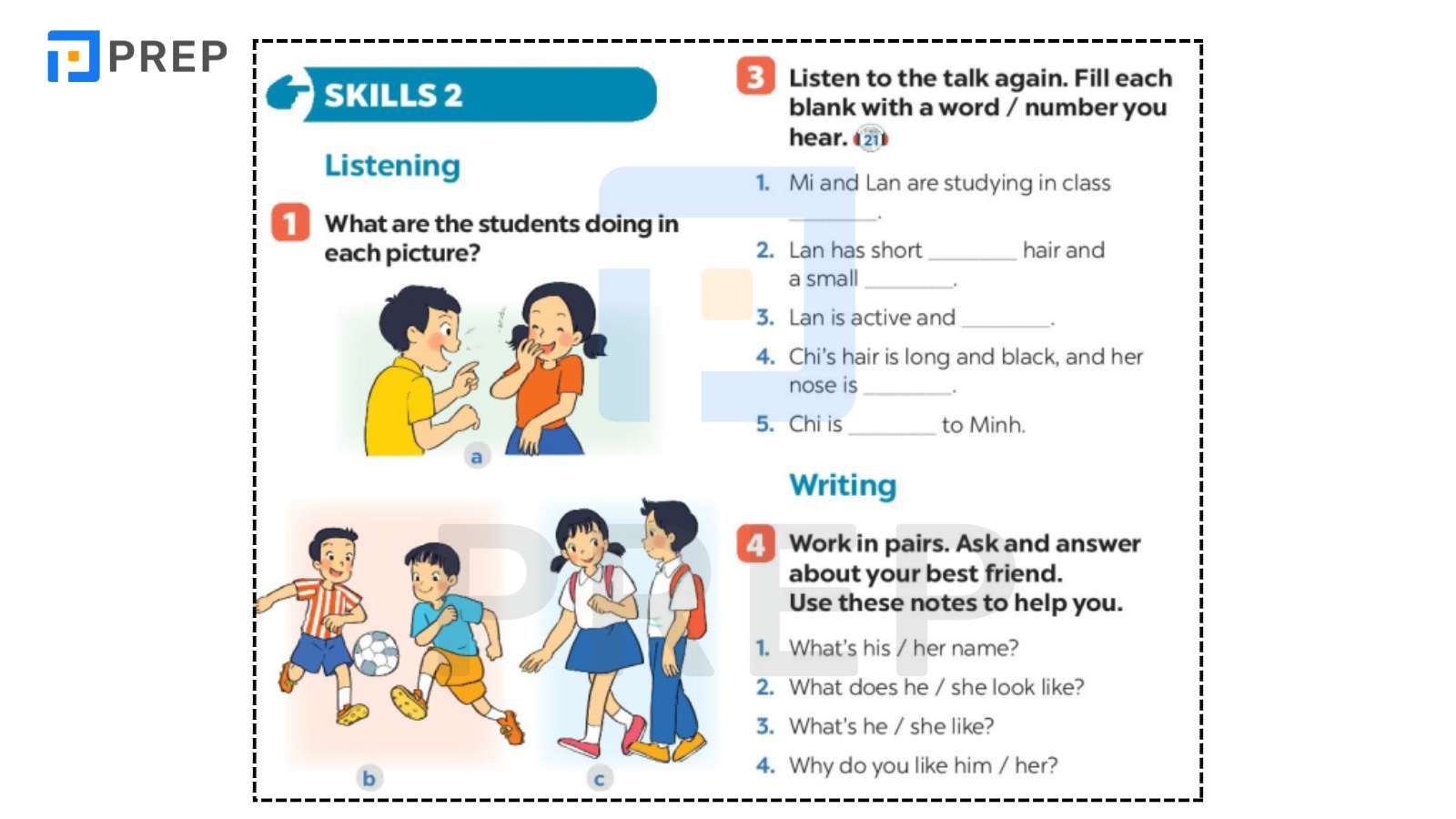tiếng anh lớp 6 unit 3 skills 2