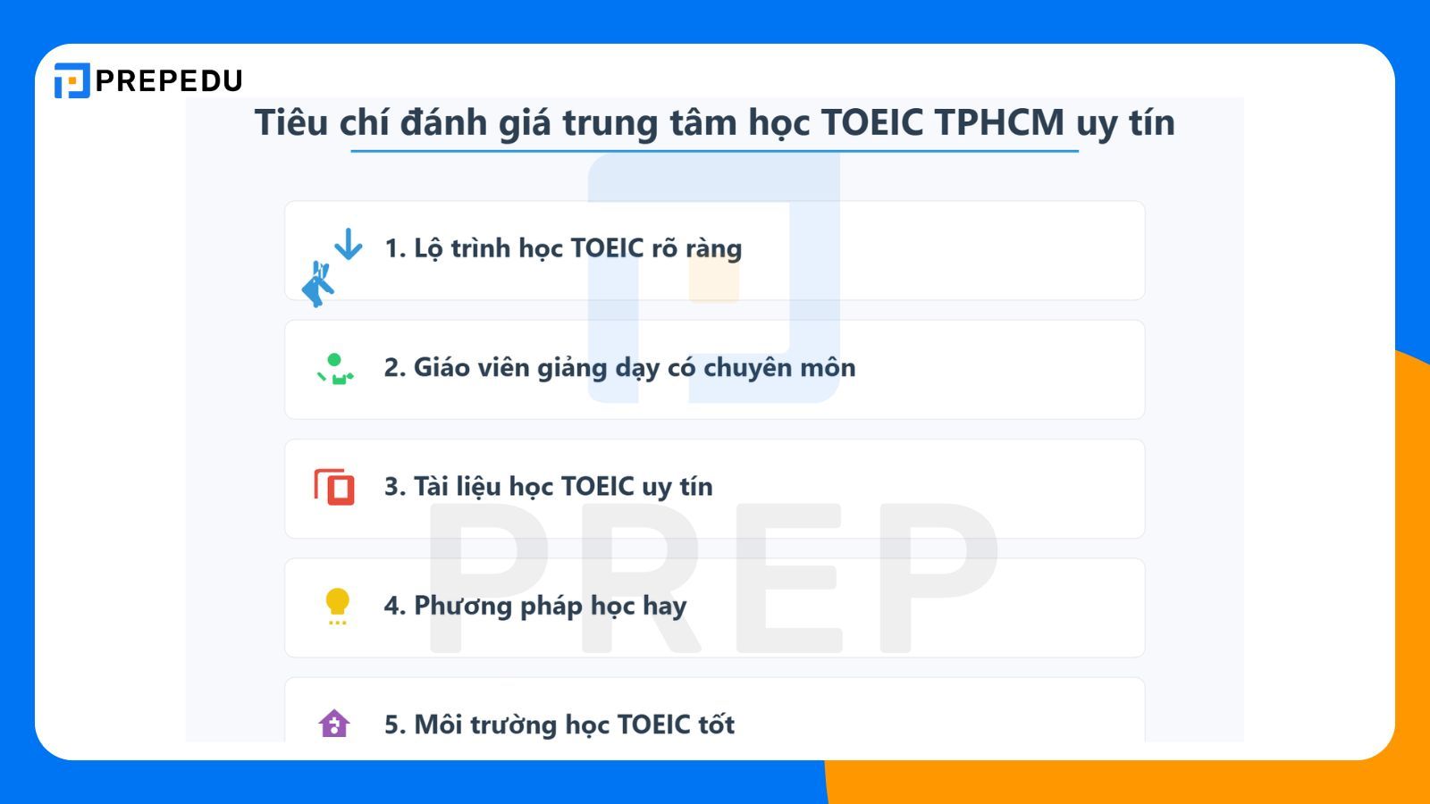 Tiêu chí đánh giá trung tâm học TOEIC TPHCM uy tín