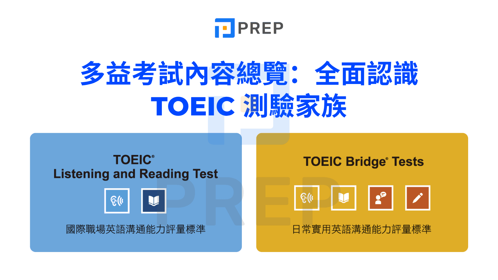 多益考試內容總覽：全面認識 TOEIC 測驗家族