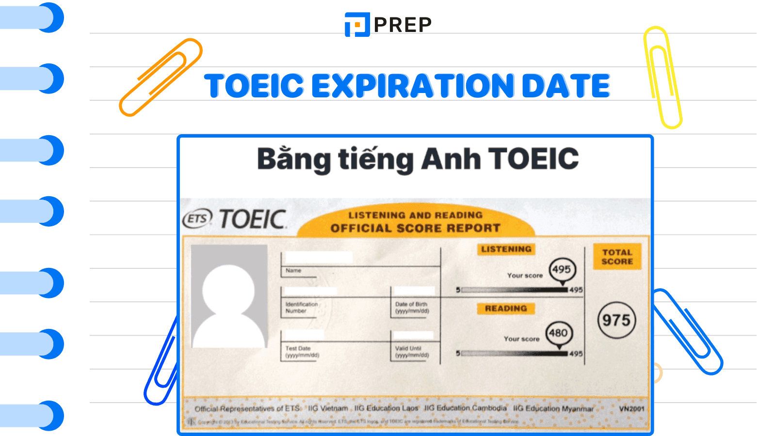 TOEIC expiration date