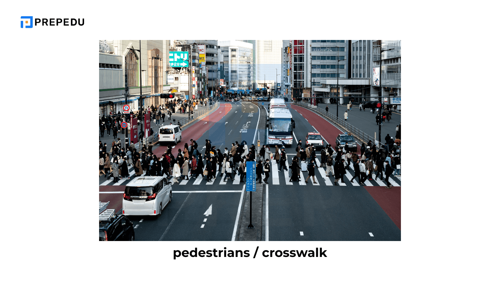 TOEIC Writing Part 1 - 範例三：街道場景 (Street Scene)