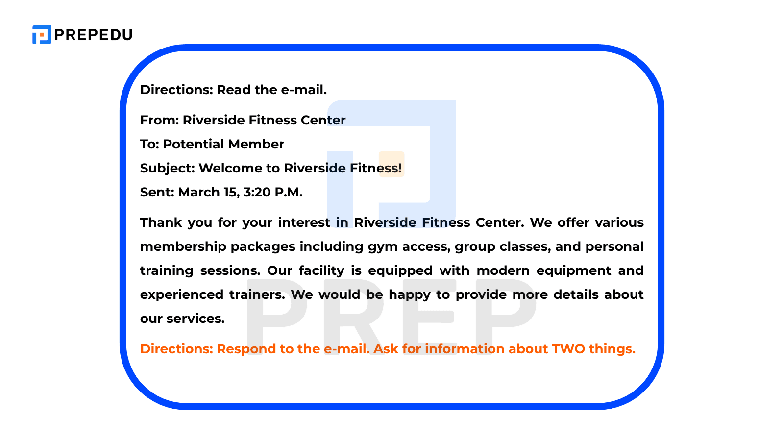 TOEIC Writing Part 2 - 資訊詢問 (Inquiry)