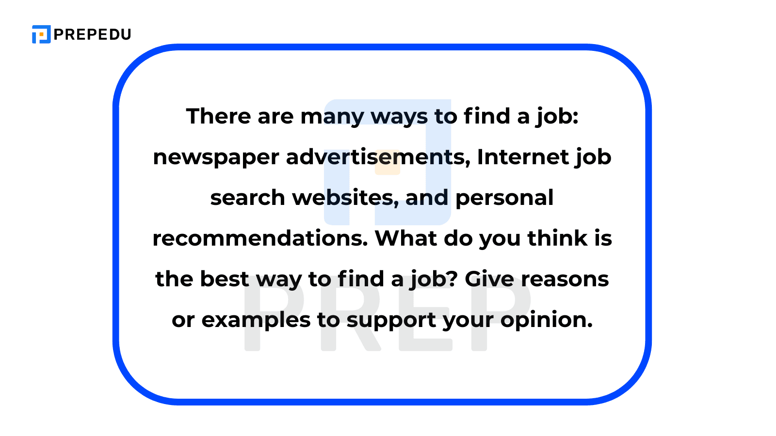 TOEIC Writing Part 3 - 範例一：找工作的最佳方式