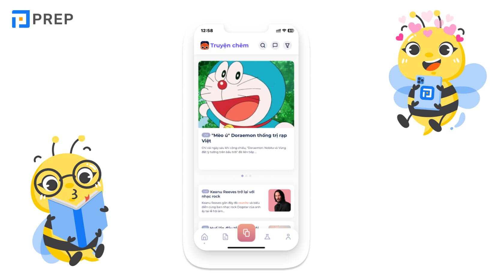 Tổng hợp các app đọc truyện chêm tiếng Anh