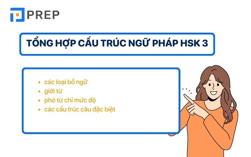 Cấu trúc ngữ pháp HSK 3 gồm những kiến thức nào?