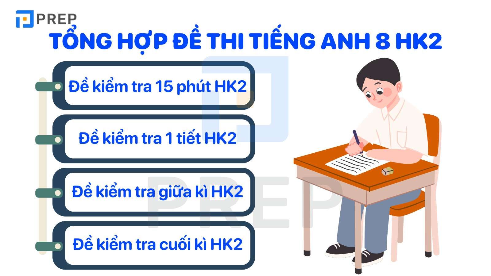 Tổng hợp đề tiếng Anh lớp 8 HK2