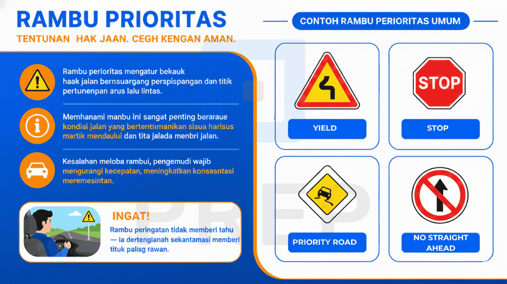 Jenis-Jenis Rambu Prioritas dalam Bahasa Inggris