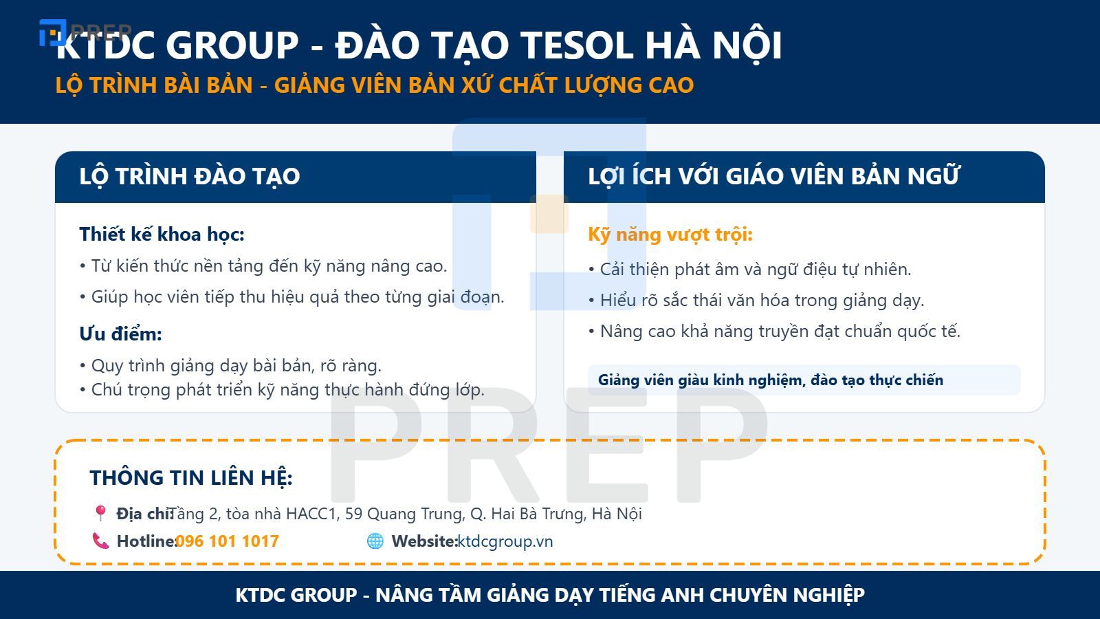 Trung tâm học TESOL ở Hà Nội